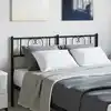 Image de Tête De Lit De Remplacement Métal Noir 160 Cm Vidaxl