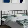 Image de Tête De Lit De Remplacement Métal Noir 180 Cm Vidaxl