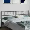 Image de Tête De Lit De Remplacement Métal Noir 193 Cm Vidaxl
