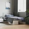 Image de Cadre De Lit Métal Sans Matelas Avec Tête De Lit Blanc 75x190cm Vidaxl