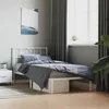 Image de Cadre De Lit Métal Sans Matelas Avec Tête De Lit Blanc 90x200cm Vidaxl