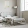 Image de Cadre De Lit Métal Sans Matelas Et Tête De Lit Blanc 100x200 Cm Vidaxl