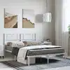 Image de Cadre De Lit Métal Sans Matelas Et Tête De Lit Blanc 135x190 Cm Vidaxl