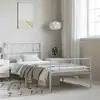 Image de Cadre De Lit Métal Sans Matelas Et Pied De Lit Blanc 100x190 Cm Vidaxl