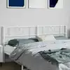 Image de Tête De Lit De Remplacement Métal Blanc 193 Cm Vidaxl