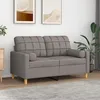 Image de Canapé 2 Places Avec Oreillers Décoratifs Taupe 120 Cm Tissu Vidaxl