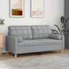 Image de Canapé 2 Places Avec Oreillers Gris Clair 140 Cm Tissu Vidaxl