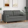 Image de Canapé 2 Places Avec Oreillers Gris Foncé 140 Cm Tissu Vidaxl