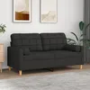 Image de vidaXL Canapé 2 places avec oreillers décoratifs noir 140 cm tissu canapé causeuse canapé de salon canapés canapé 3200786