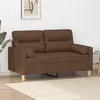 Image de vidaXL Canapé 2 places avec oreillers décoratifs marron 120 cm tissu canapé causeuse canapé de salon canapés canapé 3200816