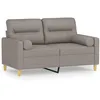 Image de Canapé 2 Places Avec Oreillers Décoratifs Taupe 120 Cm Tissu Vidaxl