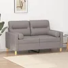 Image de vidaXL Canapé 2 places avec oreillers décoratifs taupe 120 cm tissu canapé causeuse canapé de salon canapés canapé 3200820