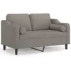 Image de Canapé 2 Places Avec Oreillers Décoratifs Taupe 120 Cm Tissu Vidaxl