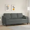 Image de Canapé 3 Places Avec Oreillers Gris Foncé 180 Cm Tissu Vidaxl