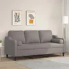 Image de vidaXL Canapé 3 places avec oreillers décoratifs taupe 180 cm tissu canapé canapé de salon canapé 3 places en tissu 3200860