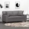Image de Canapé 2 Places Avec Oreillers Gris 120 Cm Similicuir Vidaxl