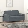 Image de Canapé 2 Places Avec Oreillers Gris Foncé 120 Cm Velours Vidaxl