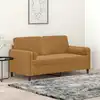 Image de Canapé 2 Places Avec Oreillers Décoratifs Brun 140 Cm Velours Vidaxl