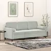 Image de Canapé 3 Places Avec Oreillers Gris Clair 180 Cm Velours Vidaxl