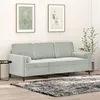 Image de vidaXL Canapé 3 places avec oreillers gris clair 180 cm velours canapé canapé de salon canapé 3 places en velours canapé