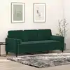 Image de Canapé 3 Places Avec Oreillers Vert Foncé 180 Cm Velours Vidaxl