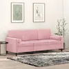 Image de Canapé 3 Places Avec Oreillers Décoratifs Rose 180 Cm Velours Vidaxl