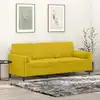 Image de Canapé 3 Places Avec Oreillers Décoratifs Jaune 180 Cm Velours Vidaxl