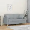 Image de Canapé 2 Places Avec Oreillers Gris Clair 140 Cm Tissu Vidaxl