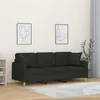 Image de Canapé 3 Places Avec Oreillers Décoratifs Noir 180 Cm Tissu Vidaxl