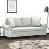 Image de Canapé 2 Places Avec Oreillers Gris Clair 140 Cm Velours Vidaxl