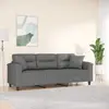 Image de Canapé 3 Places Avec Oreillers Gris Foncé 180 Cm Vidaxl
