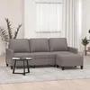 Image de vidaXL Canapé à 3 places avec repose-pieds Taupe 180 cm Tissu canapé canapé avec repose-pieds canapé trois places canapé 3201044