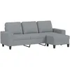 Image de Canapé À 3 Places Avec Repose-pieds Gris Clair 180 Cm Tissu Vidaxl