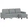 Image de Vidaxl canapé à 3 places avec repose-pieds gris clair 180 cm tissu