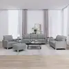 Image de Ensemble De Canapés 4 Pcs Avec Coussins Gris Clair Tissu Vidaxl