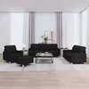 Image de Ensemble De Canapés 4 Pcs Avec Coussins Noir Tissu Vidaxl