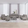 Image de Ensemble De Canapés 4 Pcs Avec Coussins Taupe Tissu Vidaxl