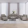 Image de Ensemble De Canapés 4 Pcs Avec Coussins Taupe Tissu Vidaxl
