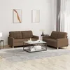 Image de Ensemble De Canapés 2 Pcs Avec Coussins Marron Tissu Vidaxl