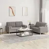 Image de Ensemble De Canapés 2 Pcs Avec Coussins Taupe Tissu Vidaxl