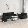 Image de vidaXL Ensemble de Canapés avec Coussins 3 pcs Canapés avec Accoudoirs et Dossier Ensemble de Meubles avec Repose-pied 3201318