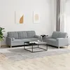 Image de Ensemble De Canapés 2 Pcs Coussins Gris Clair Tissu Vidaxl
