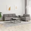 Image de Ensemble De Canapés 2 Pcs Avec Coussins Taupe Tissu Vidaxl