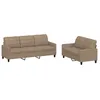 Image de Ensemble De Canapés 2 Pcs Avec Coussins Cappuccino Similicuir Vidaxl