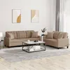 Image de Ensemble De Canapés 2 Pcs Avec Coussins Cappuccino Similicuir Vidaxl