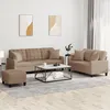 Image de Ensemble De Canapés 3 Pcs Avec Coussins Cappuccino Similicuir Vidaxl