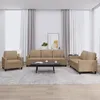 Image de Ensemble De Canapés 3 Pcs Avec Coussins Cappuccino Similicuir Vidaxl