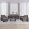 Image de Ensemble De Canapés 4 Pcs Avec Coussins Gris Similicuir Vidaxl