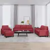 Image de Ensemble De Canapés 4 Pcs Et Coussins Rouge Bordeaux Similicuir Vidaxl