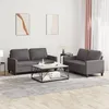 Image de Ensemble De Canapés 2 Pcs Avec Coussins Gris Similicuir Vidaxl